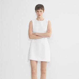 Babaton White Sleeveless A-Line Mini Dress